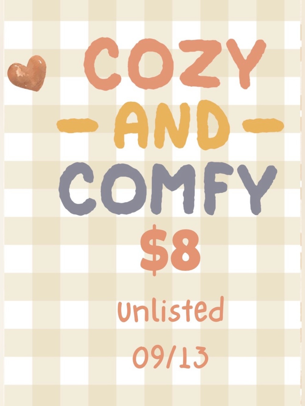09/13 Show $8 Unlisted Item